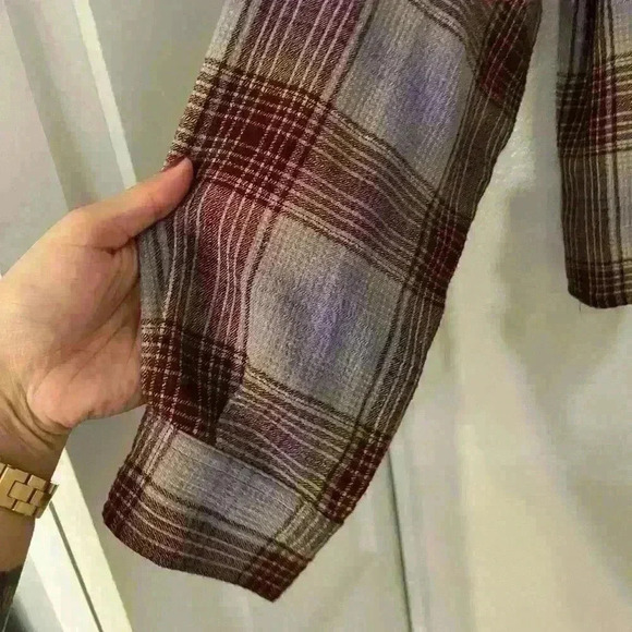 Forever 21 flannel top cropped - Picture 5 of 7